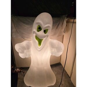 EUC Vintage  Empire 35" Halloween Lighted Blow Mold Scary Ghost Yard Decoration